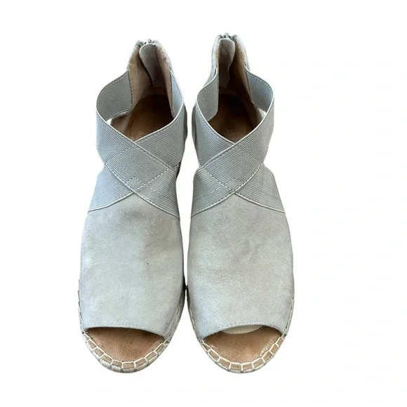 Gentle Souls by Kenneth Cole Colleen suede wedge espadrille sandals 7.5 - Picture 3 of 11